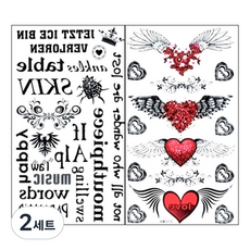 PARTY COSTUME 中型紋身貼紙, HM290HM310, 2套