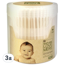 NATURE LOVE MERE 幼兒棉花棒 外用, 200入, 3盒