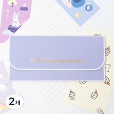 Good given 高級零用錢信封 方形 10入 貼紙 12入, 紫色, 2個