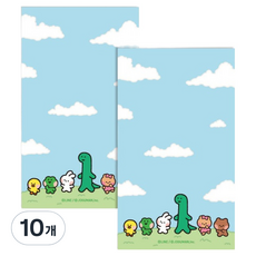 Flyingwhales LINE FRIENDS minini guman 便條紙, 藍色, 10個, 50張