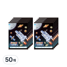 ibis 男孩用 國小1-2年級 日記本 寬格 筆記本 宇宙 11048, 50個, 混合顏色