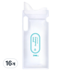 제이커머스 여행용 비상용 일회용 휴대용 소변봉투, 타입1, 16개