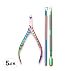 네일룸 프리미엄 네일케어도구 3종 세트, 5세트, 혼합색상