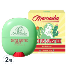 mamashu 선인장 선스틱 SPF50+ PA++++, 15g, 2개