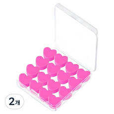 Alice Home 矽膠睡眠游泳防水耳塞 玫瑰紅心, 2個, 16入