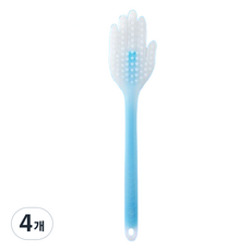 손바닥 등 마사지 효자손, 파랑, 4개