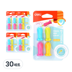 deLi 得力 矽膠柔軟通用握筆器 EU75101 4個組, 混色, 30組