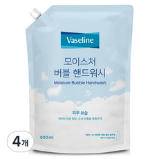 애경바세린 모이스처 버블 핸드워시, 900ml, 4개