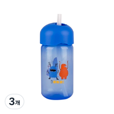 스와비넥스 부우 몬스터 빨대컵, 블루, 3개, 340ml