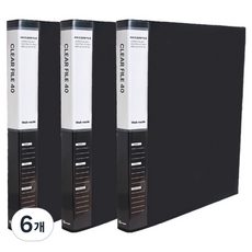 영오 웰메이드 클리어파일 40p, 흑색, 6개