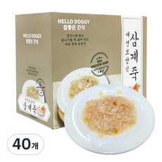참좋은간식 강아지 애견보양식 죽 파우치, 삼계맛, 80g, 40개