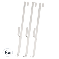 HouseTip 大型門掛式掛鉤, 白色, 6個