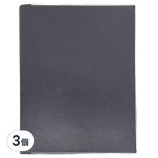 STRONG 自強文具 2孔250L檔案夾, 黑色, 3個
