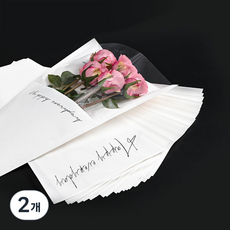 GILGRI 牛皮紙信封式花束包裝紙 20入, 05 白色, 2個