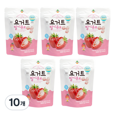 산마을 요거트 딸기큐브, 10개, 16g
