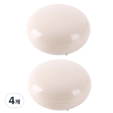 THE ZAKKA 簡約圓形皂盒, 象牙白, 4個