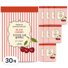 코멧 프리미엄 샤쉐 옷장방향제, 10g, 30개, 블랙체리