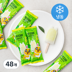 빙그레 카카오 무지바 청포도맛 아이스크림 (냉동), 70ml, 1개입, 48개
