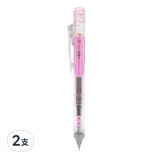 Tombow 蜻蜓牌 MONO graph 自動鉛筆 透明色系 DPA-138E 透明粉紅, 0.5mm, 2支