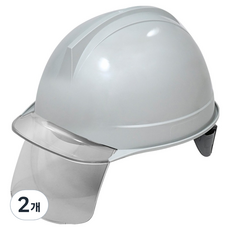 동명 건설현장 공사장 머리보호 ABE 투구형 투명창 보안경 안전모 DMS-D-3001SH, 그레이, 2개