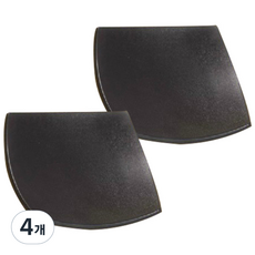 Block Mart飯店式肥皂架 方形圓角, 黑色, 4個