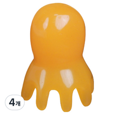 B2WIN 舒緩頭皮蜜蠟樹脂章魚按摩器 小型, 黃色, 4個