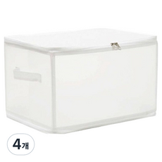 DOSell 簡潔整理收納箱 30L, 白色, 4入