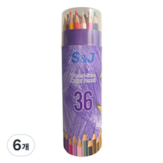 모노그라피 프리미엄 드로잉 색연필 17.5cm, 36색, 6개