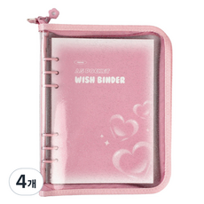 Recoz A5 Wish活頁夾封面日記本 6孔, 01 蜜桃暈染, 4個