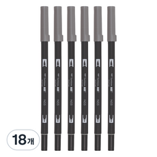 톰보 ABT 듀얼 브러시펜, N55 쿨 그레이 7, 18개