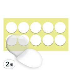 DADA 高黏度圓形雙面膠帶 60mm, 透明, 2個