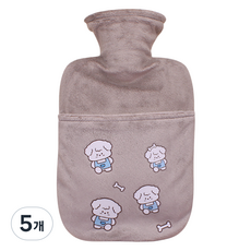 오브엘 심플한 찜질주머니 그레이 얼룩개 M, 5개