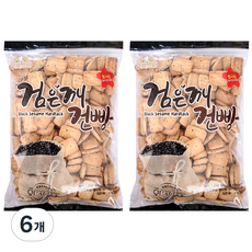 푸드스타 검은깨 건빵 별사탕 포함, 450g, 6개