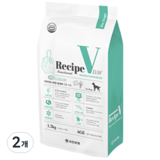 유한양행레시피브이 강아지 처방식 사료, 다이어트+관절+중성화, 1.2kg, 2개