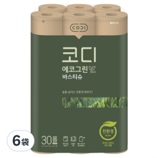 CODI Eco生態綠色捲筒衛生紙, 30捲, 6袋