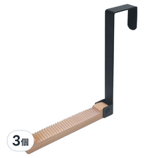 ZOZO 可折疊門後掛鉤 BD91-2, 黑色, 3個