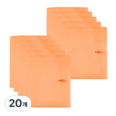Heemang 半透明雙口袋文件夾 0.4T, 橘色, 20個