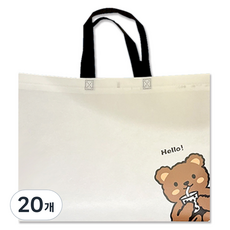 Inp 防水布手提袋 大 42 x 32 x 10 cm, 哈囉熊, 20個