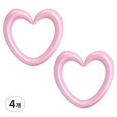 Joy Party 愛心相框鋁箔氣球 大型, 4個, 粉紅色