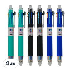 misoro 6色軟質原子筆 0.7mm 2037 3款, 薄荷綠, 藍色, 黑色, 4套