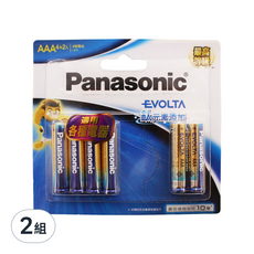 Panasonic 國際牌 Evolta 鈦元素鹼性電池 4號, 6顆, 2組