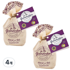 Le Guerande Guerande Fleur de Cell 花鹽凸版海鹽亞麻, 125g, 4個