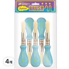 어썸페인팅 이지그립 주니어 붓 BABY BLUE 5p, 4개, 125mm