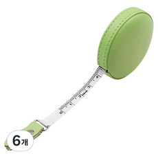 디엔오 미니 휴대용 가죽 줄자 그린, 6개, 1.5m