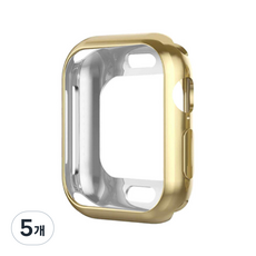 코쿼드 애플워치 54321 케이스 프리미엄TPU 42mm, 골드, 5개