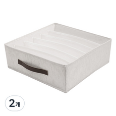 World Clean 內衣褲收納保管隔板整理盒 中 6格, 混合顏色, 2個