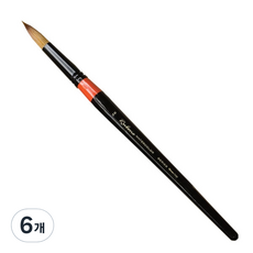 韓國 Rubens 720R 水彩圓頭畫筆, 6個