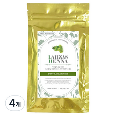 라자스헤나 프로페셔널 뉴 프리미엄 헤어보습팩 암라파우더, 100g, 4개