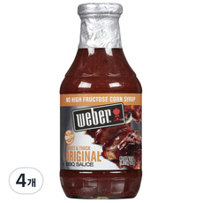 weber 스위트 앤 씩 오리지널 바베큐 소스, 510g, 4개