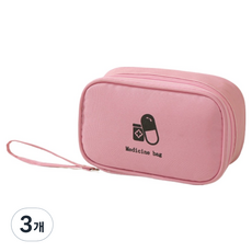 소담몰 깔끔한 여행용 구급 파우치 스몰 핑크, 3개